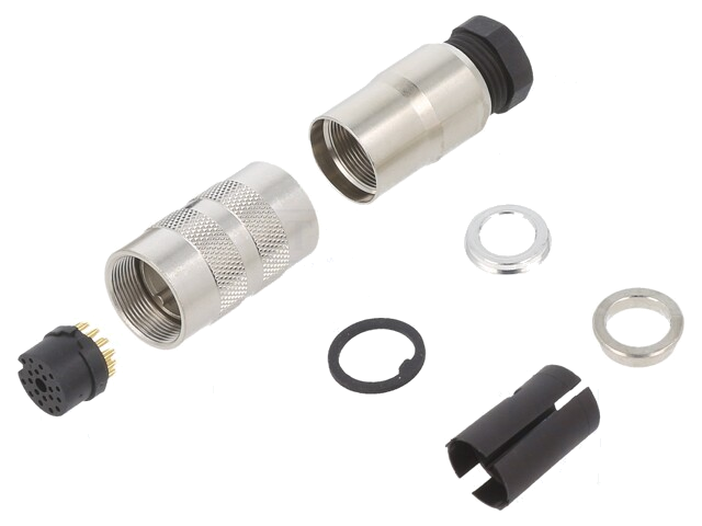 Connector: M16; stekker; 423; vrouwelijk; PIN: 19; afgeschermd; 3A Connector: M16; stekker; 423; vrouwelijk; PIN: 19; afgeschermd; 3A